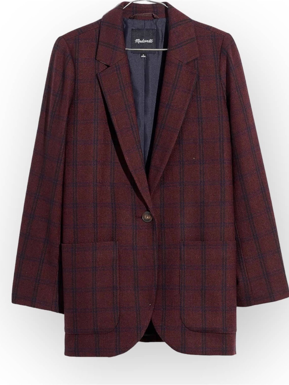 Madewell Burgundy Larsen Blazer